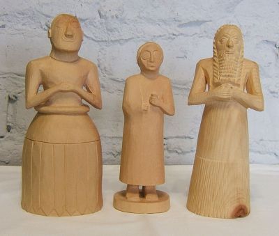 mesopotamische Rundskulpturen